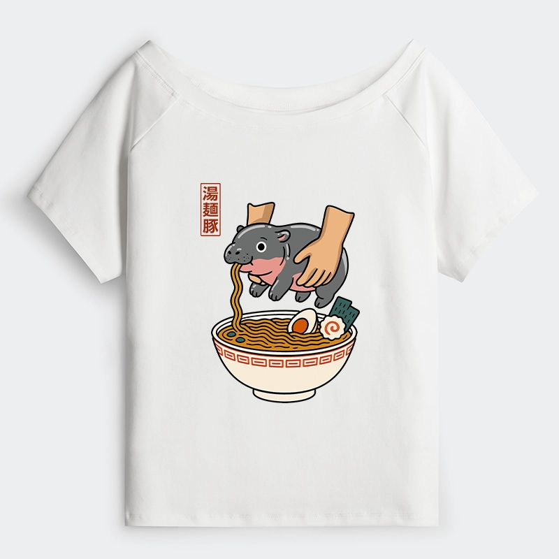 Tokyo-Tiger Noodles Got Me Off Shoulder T-Shirt