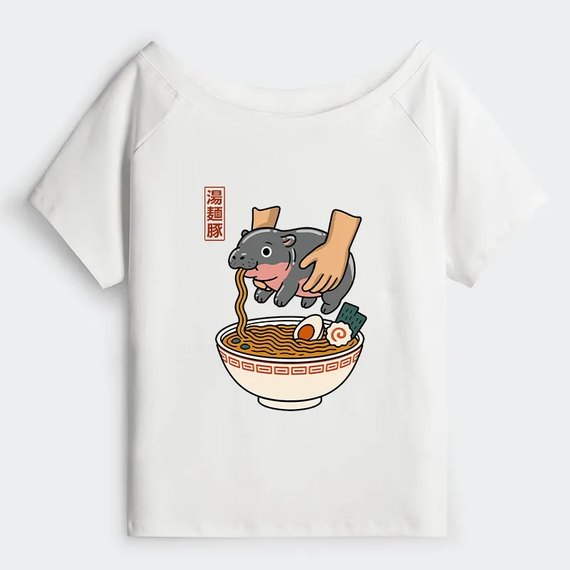Tokyo-Tiger Noodles Got Me Off Shoulder T-Shirt