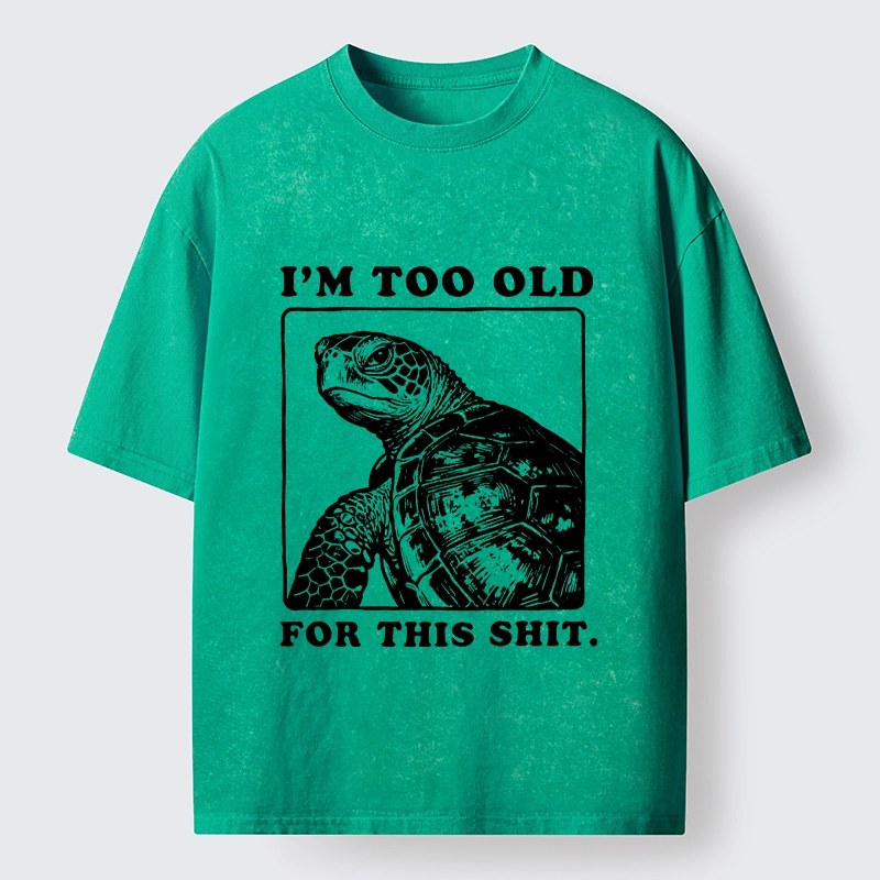 Tokyo-Tiger Turtle I Quit Meme Energy Washed T-Shirt