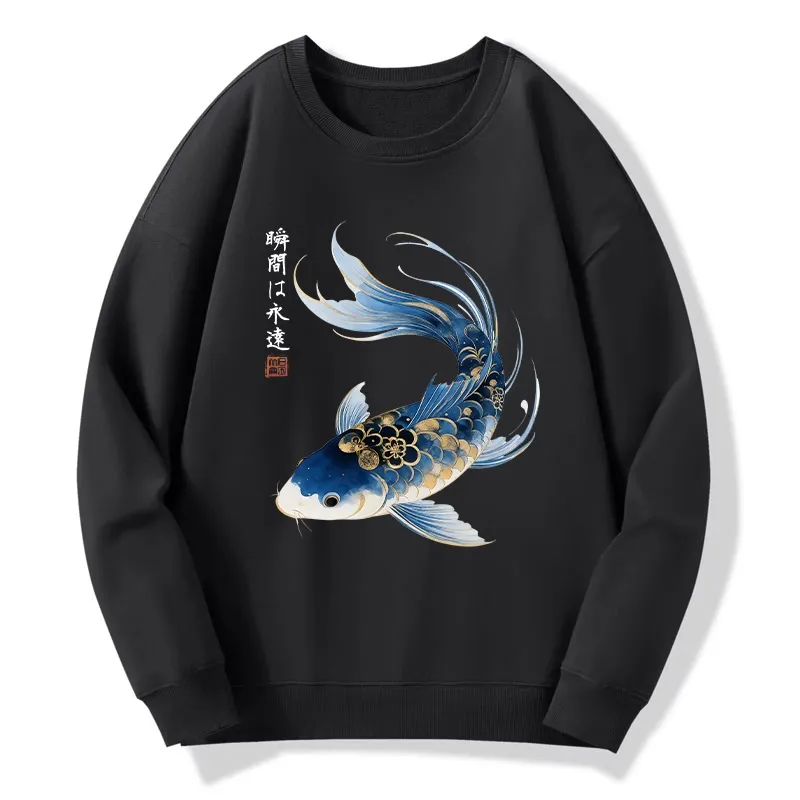 Tokyo-Tiger Elegant Koi Fish Watercolor Art Classic Sweatshirt