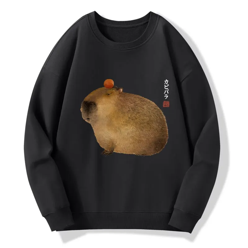 Tokyo-Tiger Calm Capybara Illustration Classic Sweatshirt