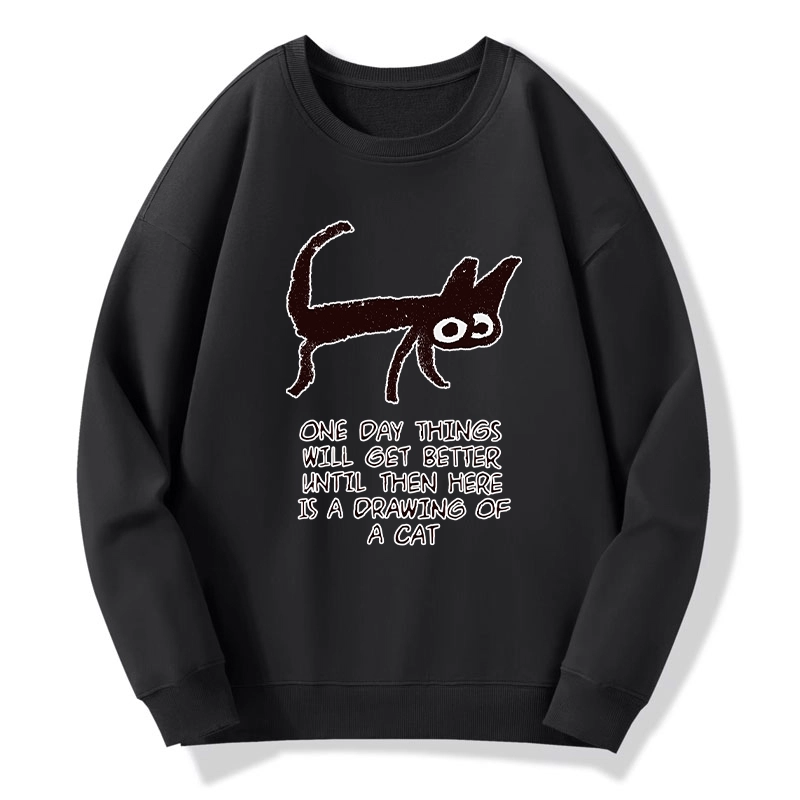 Tokyo-Tiger Cat Cheer Up Drawing Classic Sweatshirt