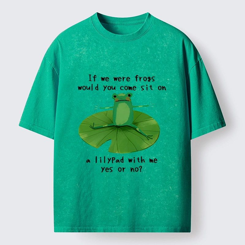 Tokyo-Tiger Frog Sit With Me Washed T-Shirt