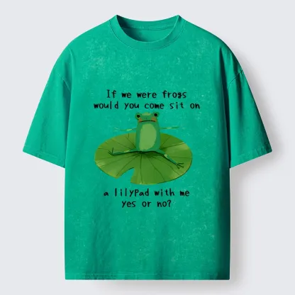 Tokyo-Tiger Frog Sit With Me Washed T-Shirt