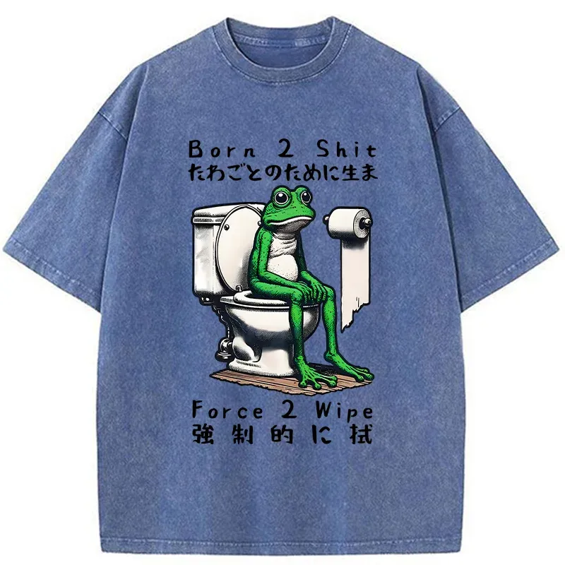 Tokyo-Tiger Melancholy Frog Washed T-Shirt