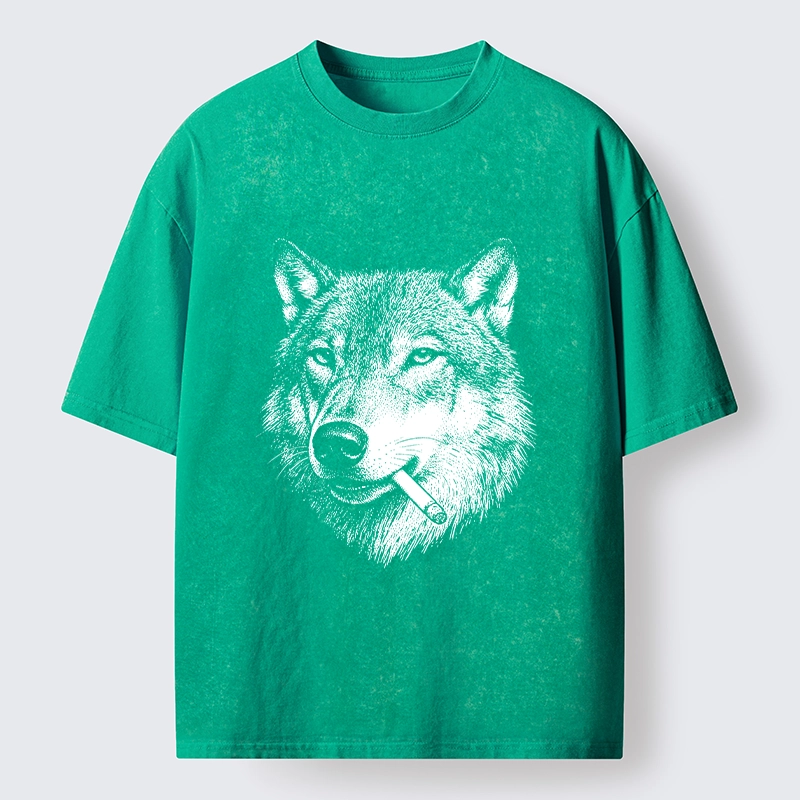 Tokyo-Tiger Cool Wolf Meme Bad Decisions Pending Washed T-Shirt