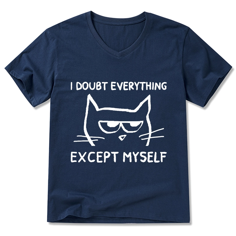 Tokyo-Tiger Confident Kitten V-Neck Classic T-Shirt