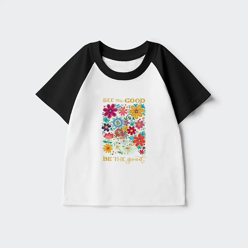 Tokyo-Tiger Flower：See The Good Be The Good Kids Raglan T-shirt Sale