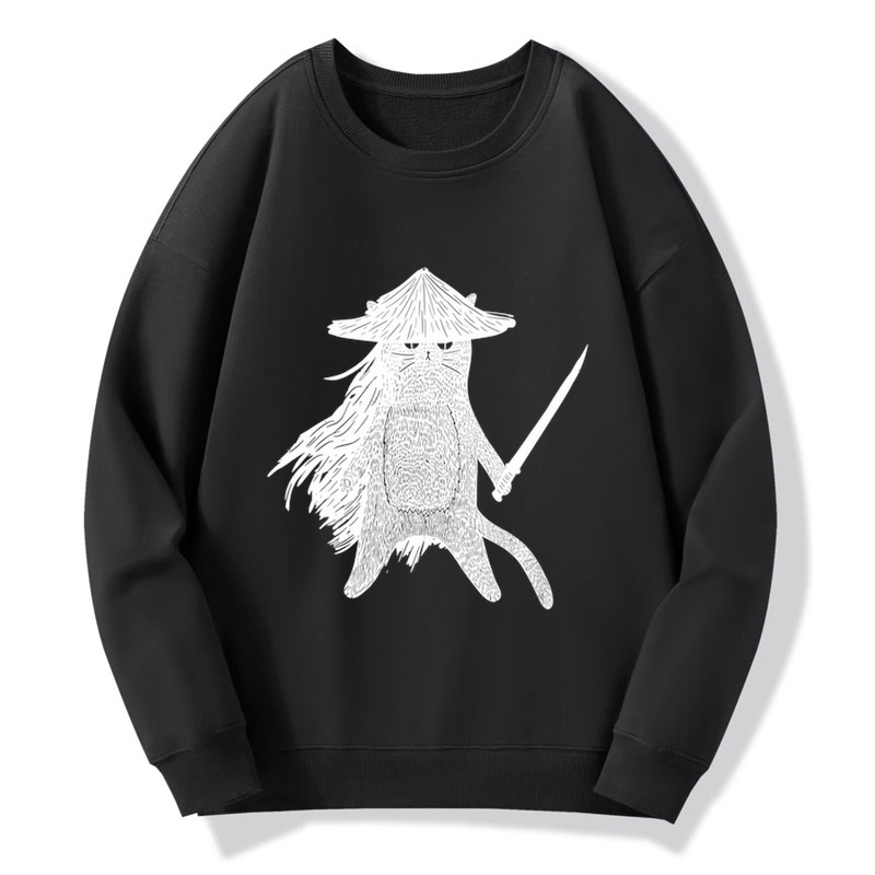 Tokyo-Tiger Japanese Samurai Cat Sweatshirt