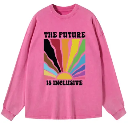 Tokyo-Tiger Pride Future Is Inclusive Washed Long Sleeve T-Shirt