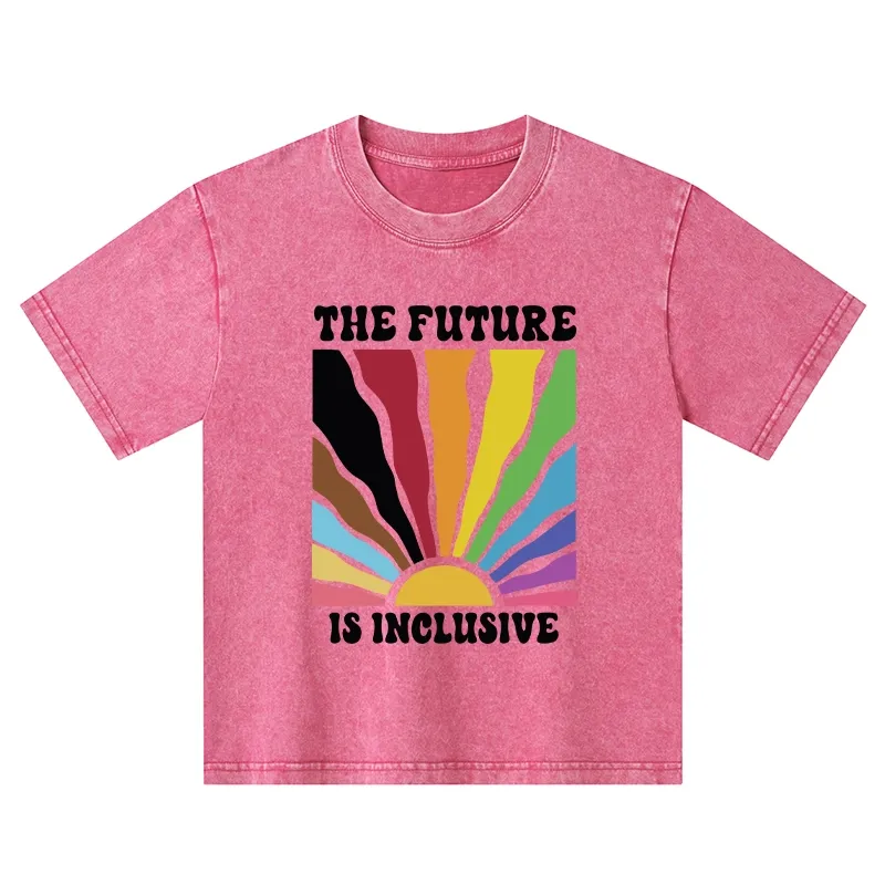 Tokyo-Tiger Pride Future Is Inclusive Kids Washed T-Shirt