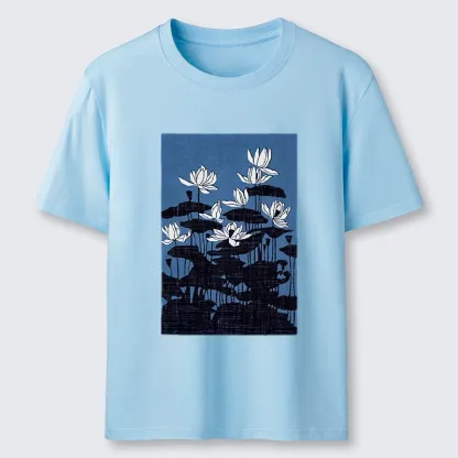 Tokyo-Tiger Blue Lotus Japanese Art Classic T-Shirt