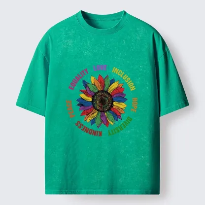 Tokyo-Tiger Pride Sunflower Love And Hope Washed T-Shirt