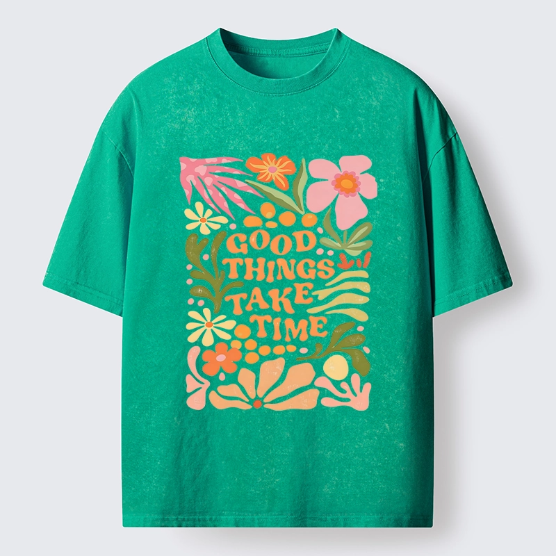 Tokyo-Tiger Good Things Come To Those Wait Washed T-Shirt