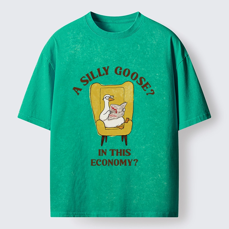 Tokyo-Tiger Meme Goose Surviving The Recession Washed T-Shirt