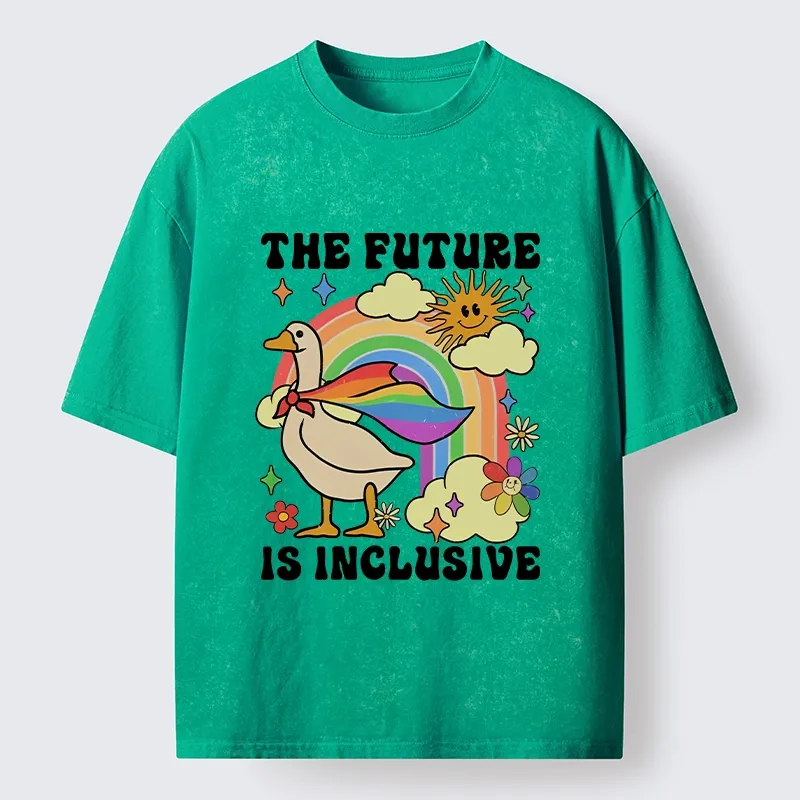 Tokyo-Tiger Rainbow Goose Future Love And Hope Washed T-Shirt