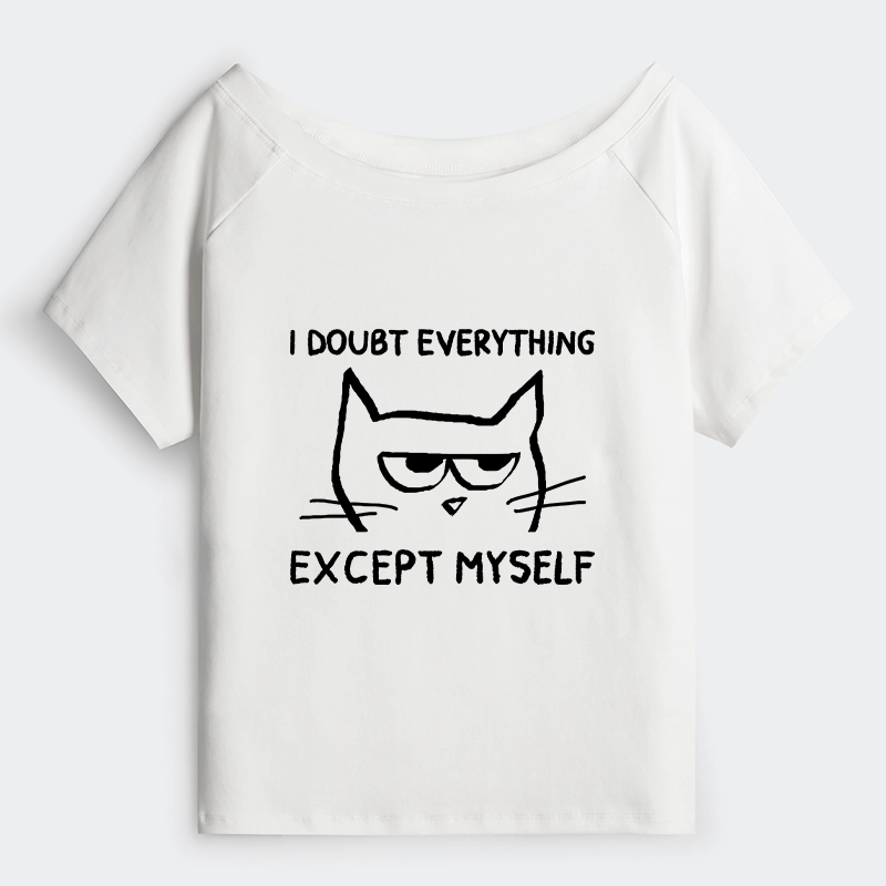 Tokyo-Tiger Confident Kitten Off Shoulder T-Shirt