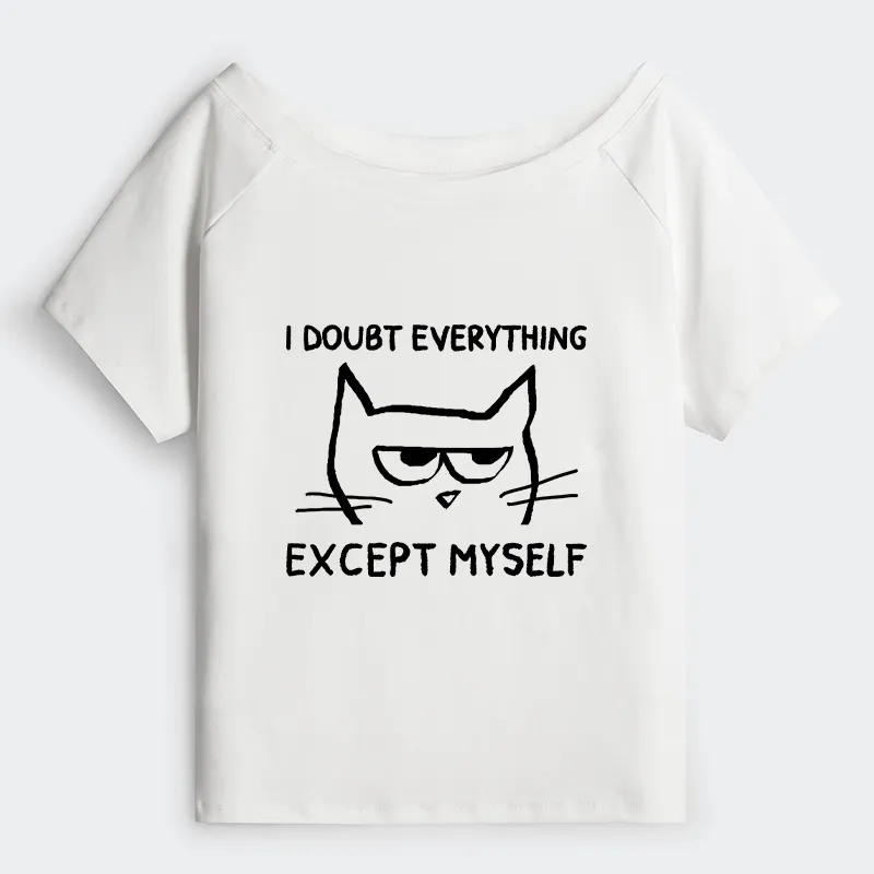 Tokyo-Tiger Confident Kitten Off Shoulder T-Shirt