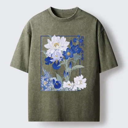 Tokyo-Tiger Blossoms Of The Firmament Washed T-Shirt