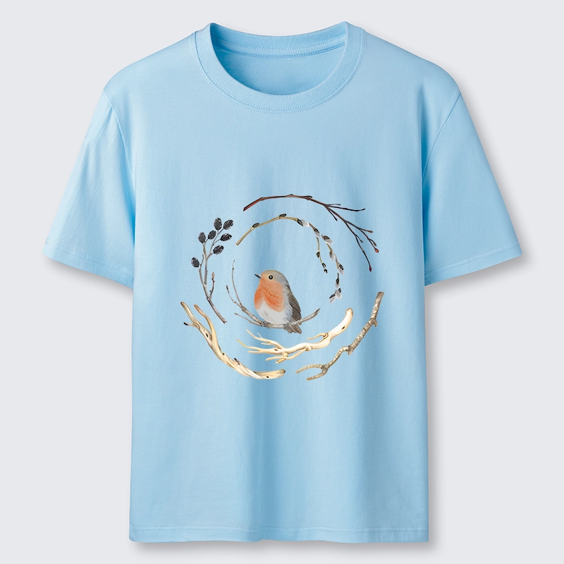 Tokyo-Tiger Cute Robin On Branch Classic T-Shirt