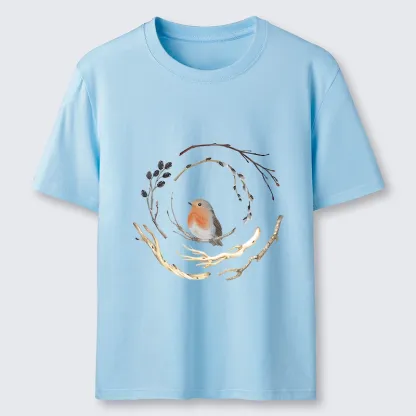 Tokyo-Tiger Cute Robin On Branch Classic T-Shirt