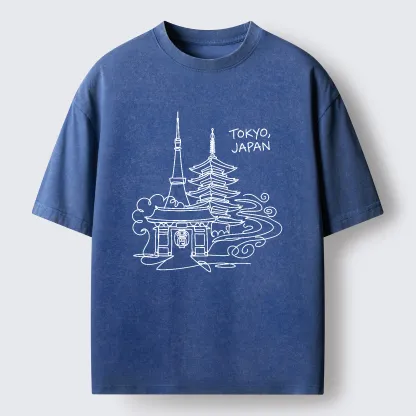 Tokyo-Tiger Tokyo Line Washed T-Shirt