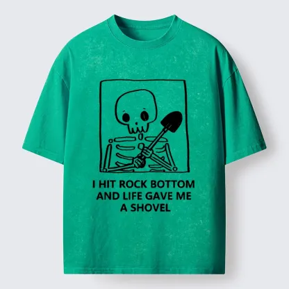 Tokyo-Tiger Relatable Skeleton Life Meme Washed T-Shirt