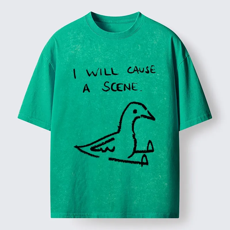 Tokyo-Tiger Pigeon Cause Trouble Meme Washed T-Shirt