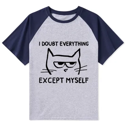 Tokyo-Tiger Confident Kitten Raglan T-shirt