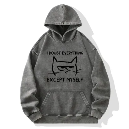 Tokyo-Tiger Confident Kitten Washed Hoodie