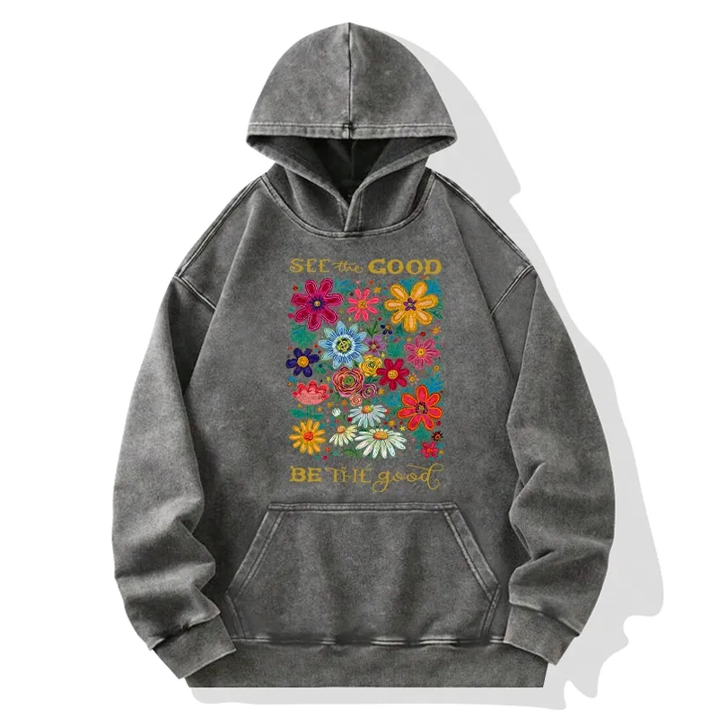 Tokyo-Tiger Flower：See The Good Be The Good Washed Hoodie
