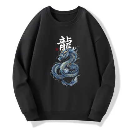 Tokyo-Tiger Mythic Blue Dragon Classic Sweatshirt