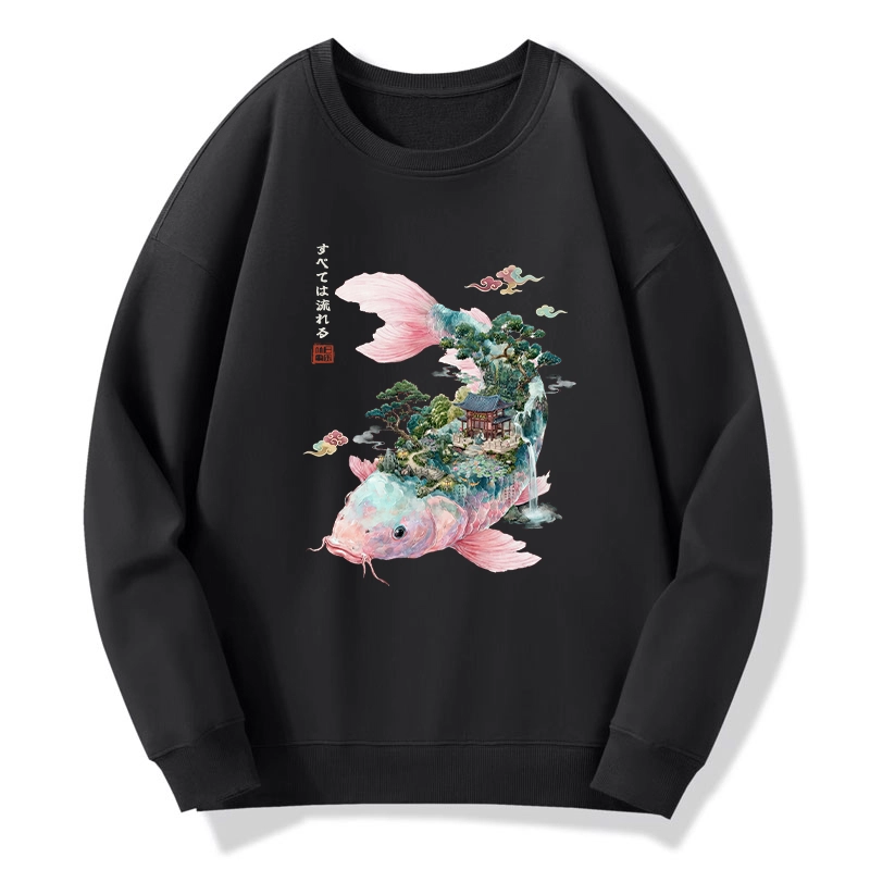 Tokyo-Tiger Journey Of The Flowing Koi Classic Sweatshirt