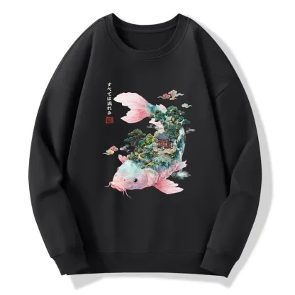 Tokyo-Tiger Journey Of The Flowing Koi Classic Sweatshirt