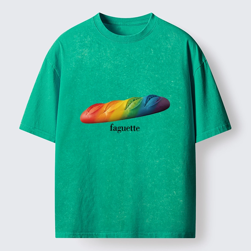 Tokyo-Tiger Pride Baguette Colorful Vibe Washed T-Shirt