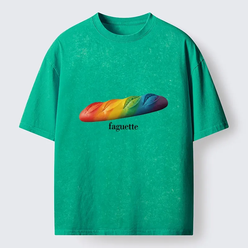 Tokyo-Tiger Pride Baguette Colorful Vibe Washed T-Shirt