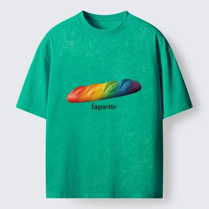 Tokyo-Tiger Pride Baguette Colorful Vibe Washed T-Shirt