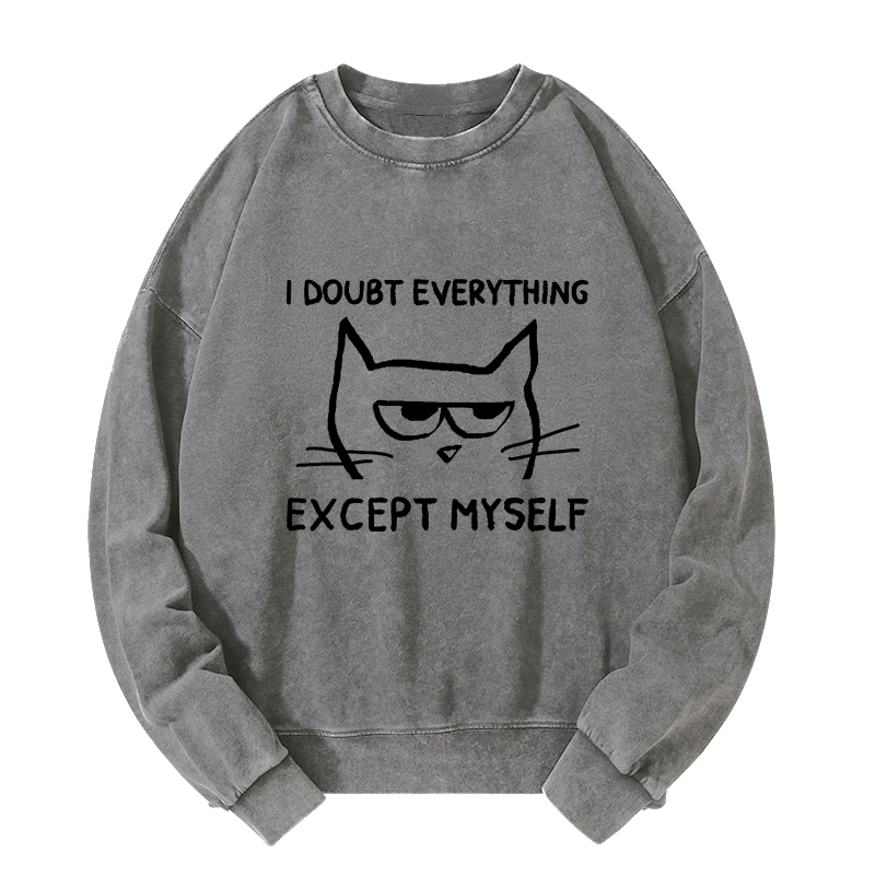 Tokyo-Tiger Confident Kitten Washed Sweatshirt