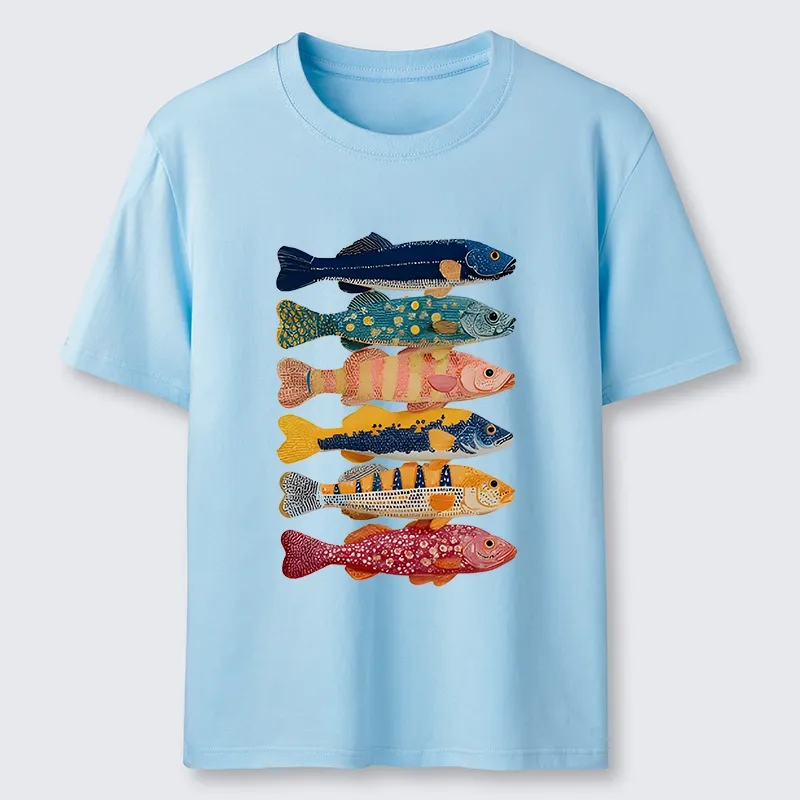 Tokyo-Tiger Colorful Fish Art Collection Classic T-Shirt
