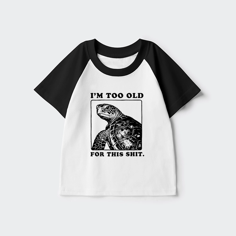 Tokyo-Tiger Turtle I Quit Meme Energy Kids Raglan T-shirt