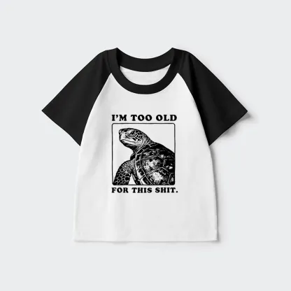 Tokyo-Tiger Turtle I Quit Meme Energy Kids Raglan T-shirt