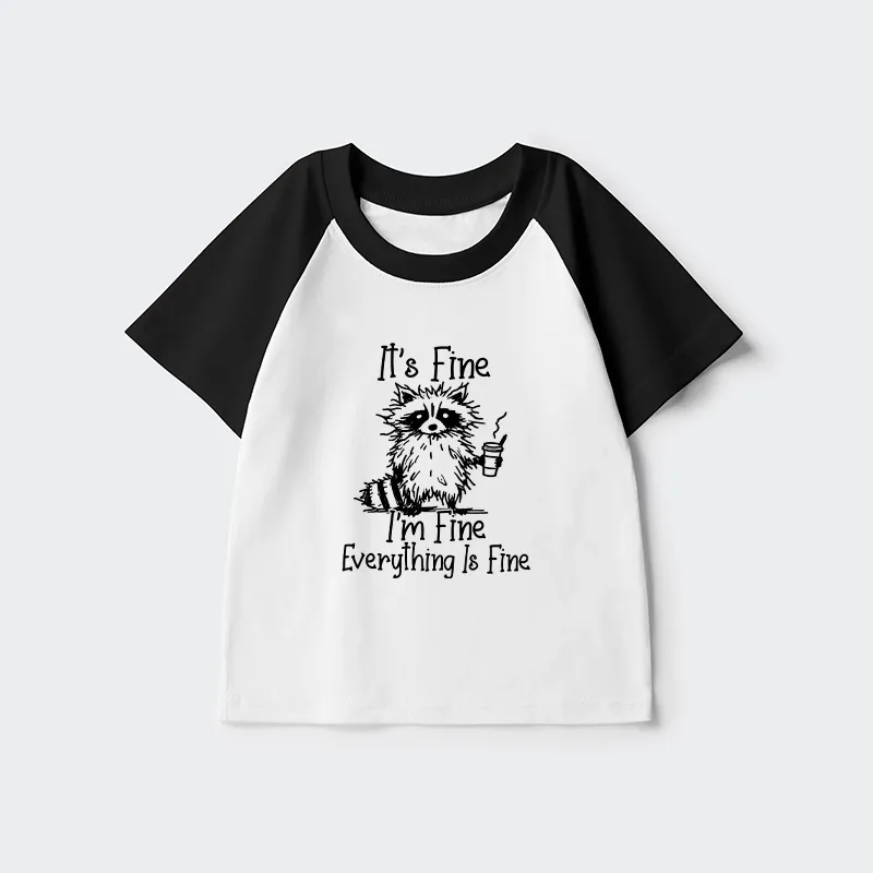 Tokyo-Tiger Raccoon Fine Meme Kids Raglan T-shirt Sale