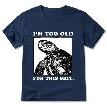 Tokyo-Tiger Turtle I Quit Meme Energy V-Neck Classic T-Shirt