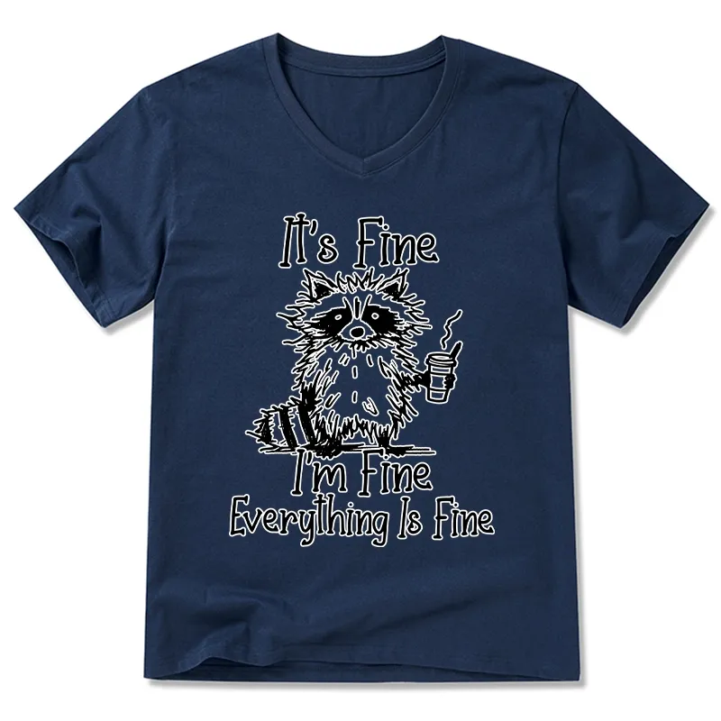 Tokyo-Tiger Raccoon Fine Meme V-Neck Classic T-Shirt Sale