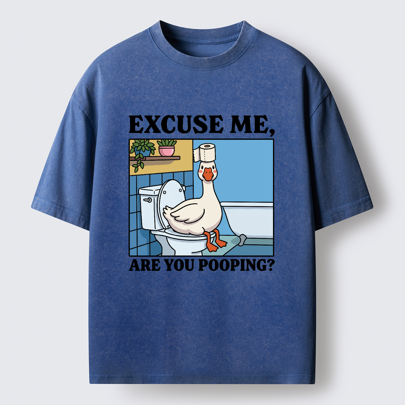 Tokyo-Tiger Are You Pooping Funny Washed T-Shirt
