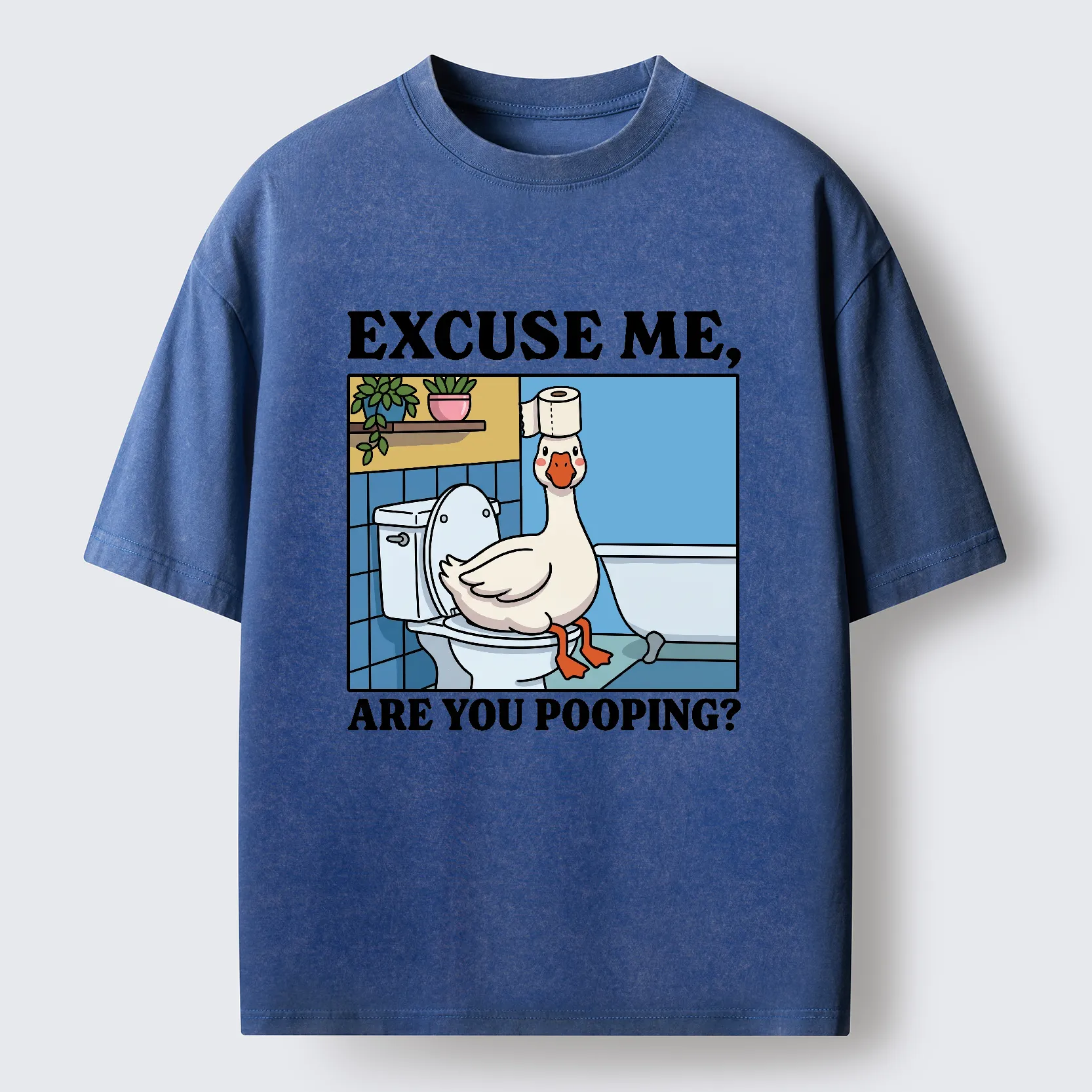 Tokyo-Tiger Are You Pooping Funny Washed T-Shirt