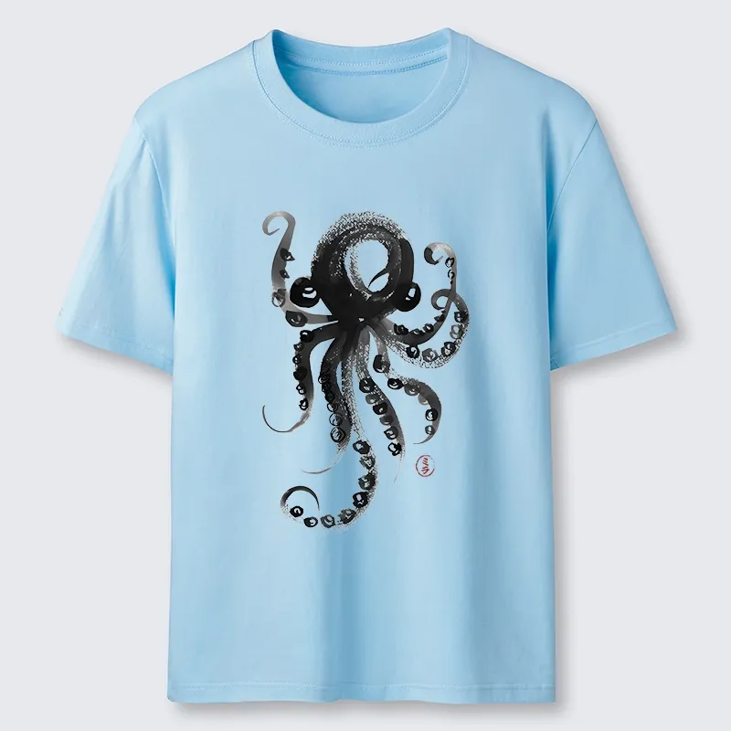Tokyo-Tiger Japanese Ink Octopus Art Classic T-Shirt