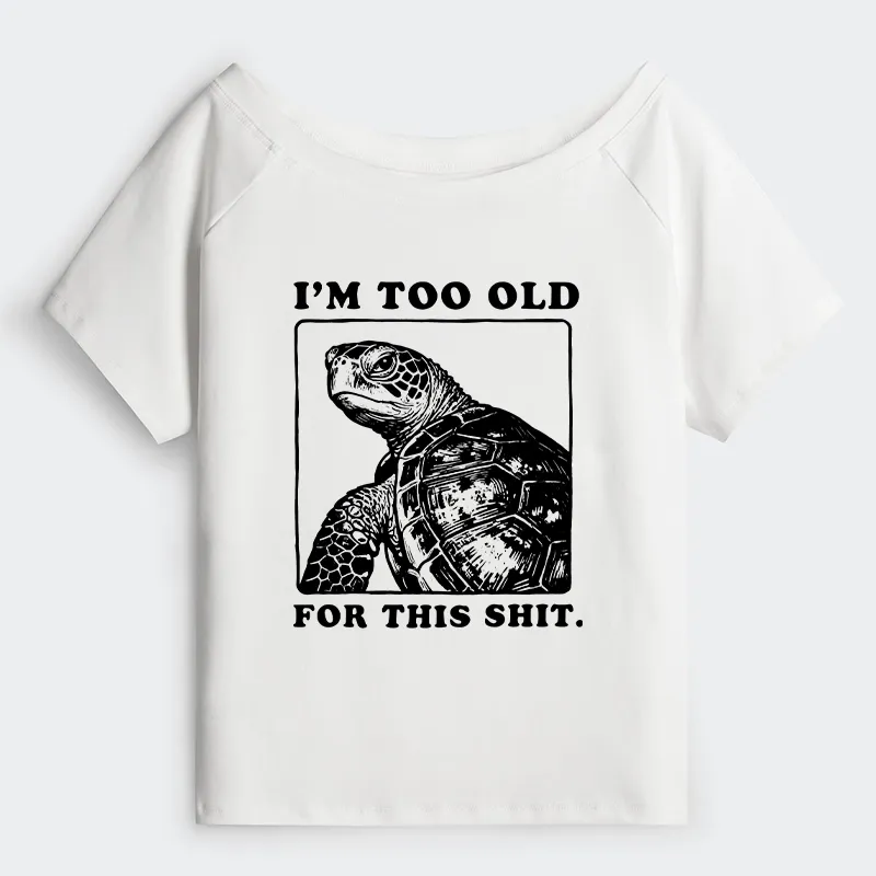 Tokyo-Tiger Turtle I Quit Meme Energy Off Shoulder T-Shirt Sale