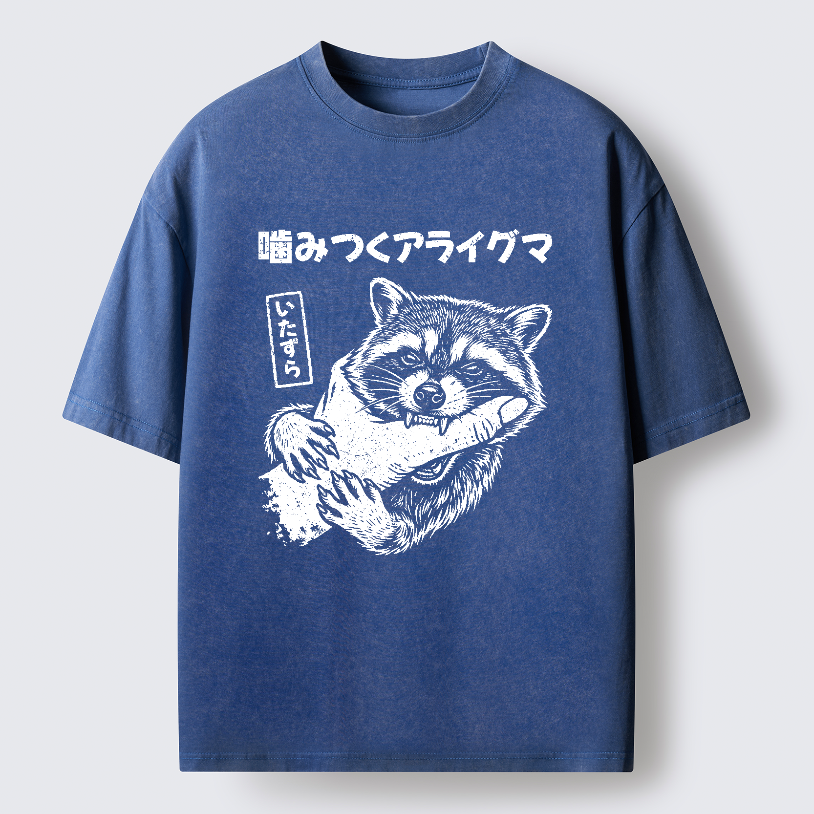 Tokyo-Tiger Naughty Raccoon Washed T-Shirt