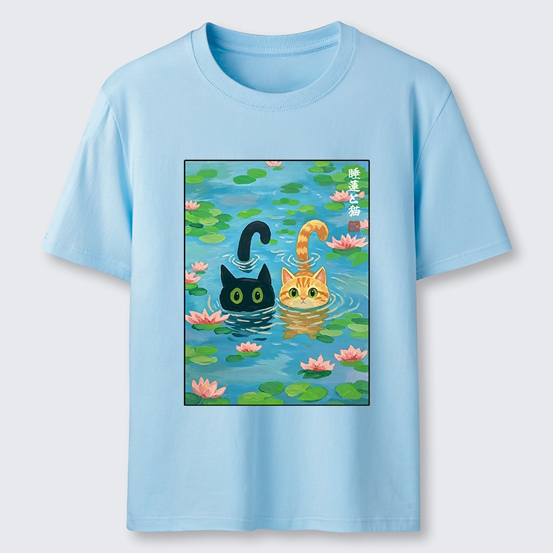 Tokyo-Tiger Cats In The Lotus Pond Classic T-Shirt